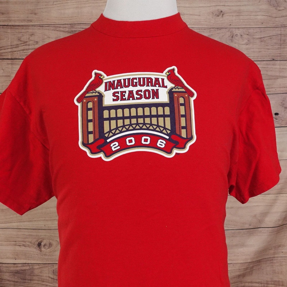 ST‎ LOUIS CARDINALS 2006 INAUGURAL SEASON SHORT SLEEVE RED T-SHIRT SZ XL - CLEAN